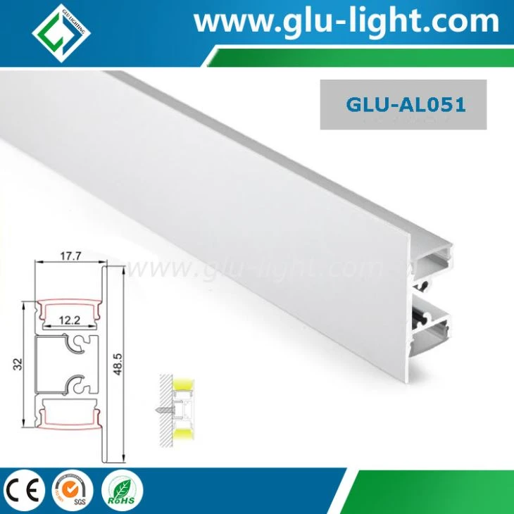 China Up and down double sided led aluminum profile